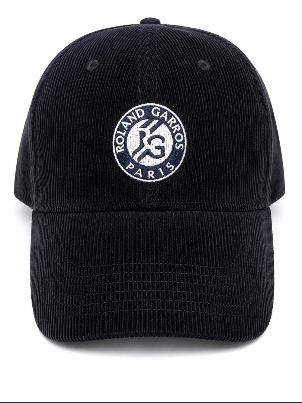 Roland Garros Paris Black Corduroy  Cap Adjustable NWT